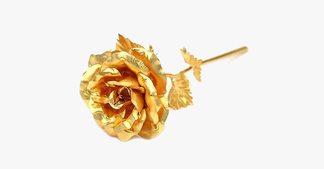Echte, 24 Karat vergoldete Rose mit Geschenkbox