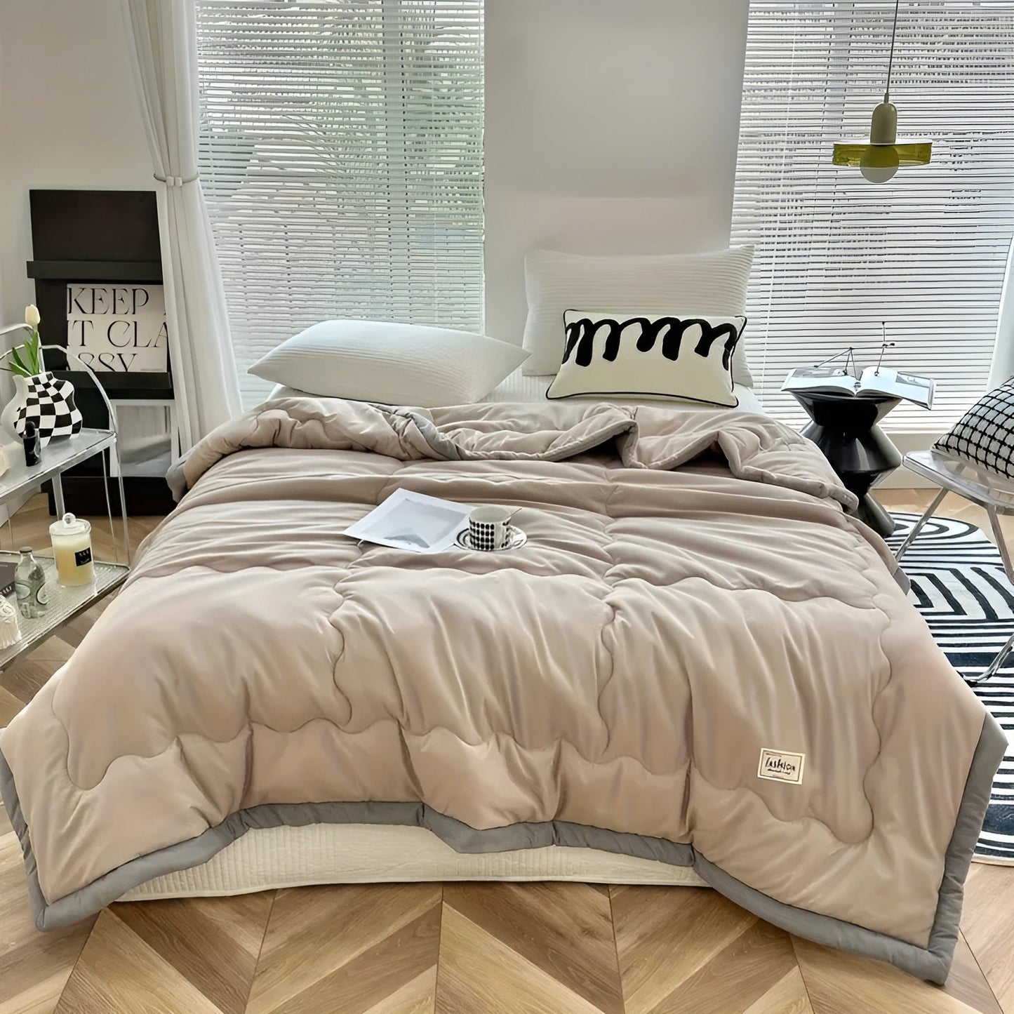 Leichte Tagesdecke für den Sommer – Atmungsaktiv & Vielseitig | Für Sofa, Bett & Reisen | Karnz