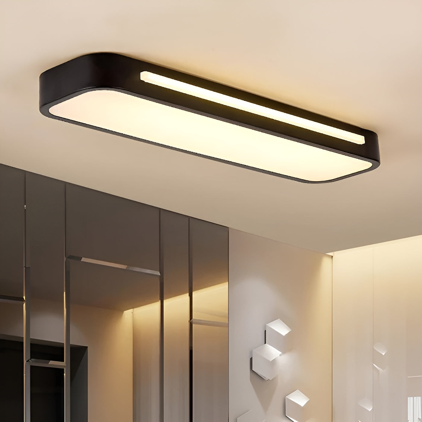 Rechteckige Deckenleuchte – Klare Linien & modernes Design | Perfekt für Wohn- und Essbereich