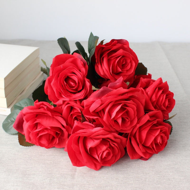 Premium Lebensgroße Künstliche Rosenstrauß