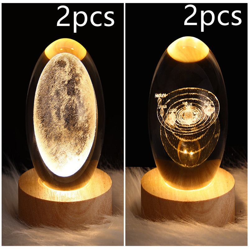 3D Galaxy Kristallkugel LED Nachtlicht | Karnz