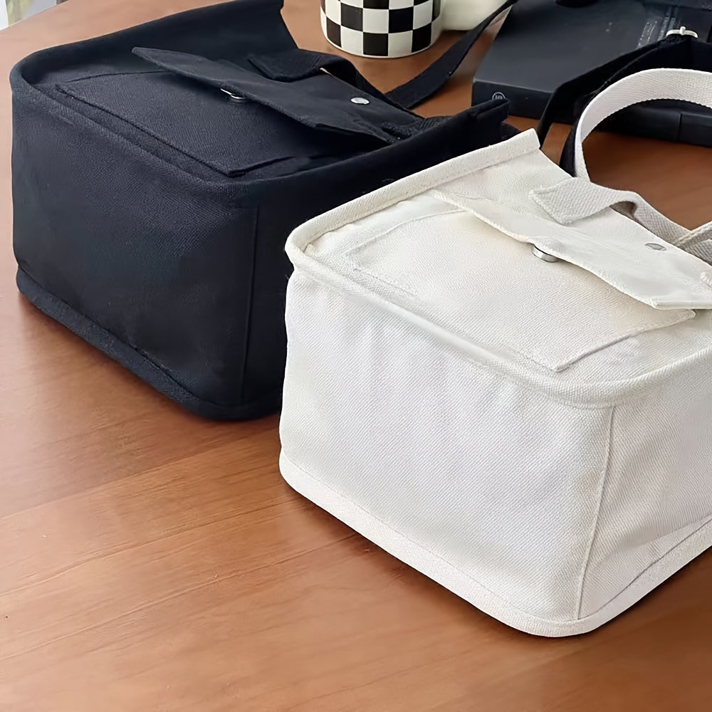 UrbanEase Canvas Slingbag – Weiße Schultertasche mit Magnetic Closure und verstellbarem Riemen | Karnz
