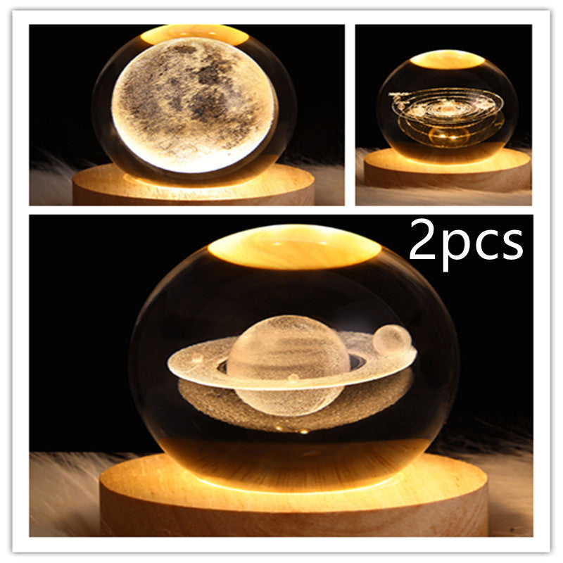 3D Galaxy Kristallkugel LED Nachtlicht | Karnz