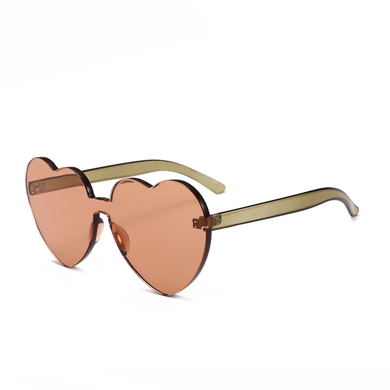 Damen Herzförmige Sonnenbrille mit stylishem Kunststoffrahmen Karnz