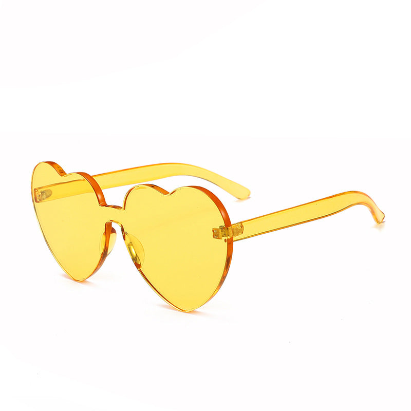 Damen Herzförmige Sonnenbrille mit stylishem Kunststoffrahmen Karnz