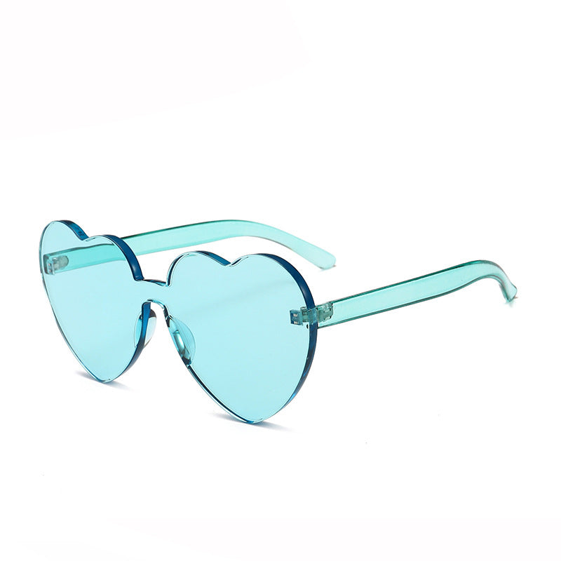 Damen Herzförmige Sonnenbrille mit stylishem Kunststoffrahmen Karnz