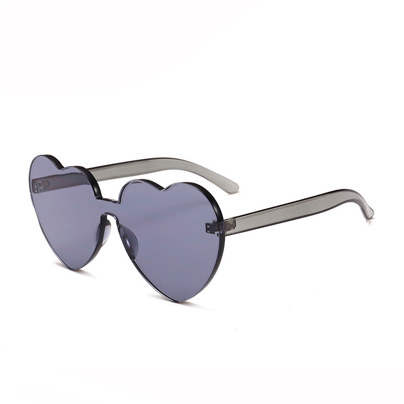 Damen Herzförmige Sonnenbrille mit stylishem Kunststoffrahmen Karnz