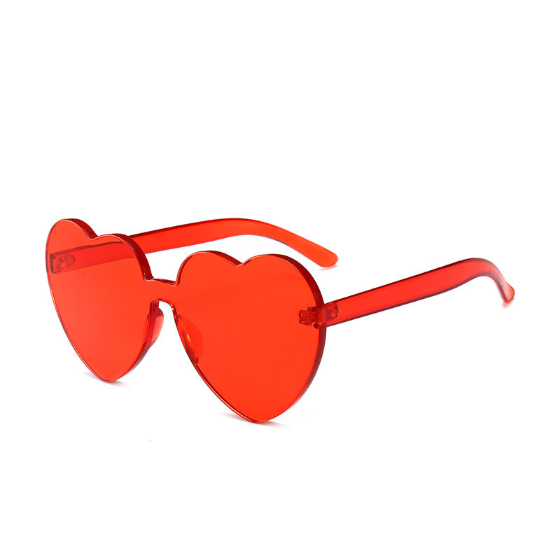 Damen Herzförmige Sonnenbrille mit stylishem Kunststoffrahmen Karnz