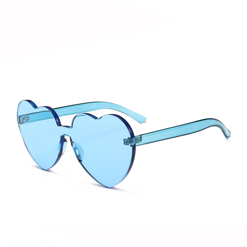 Damen Herzförmige Sonnenbrille mit stylishem Kunststoffrahmen Karnz