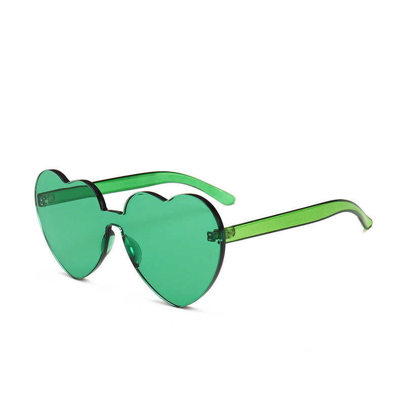 Damen Herzförmige Sonnenbrille mit stylishem Kunststoffrahmen Karnz