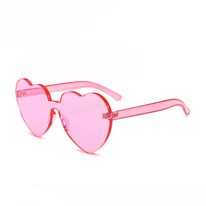 Damen Herzförmige Sonnenbrille mit stylishem Kunststoffrahmen Karnz