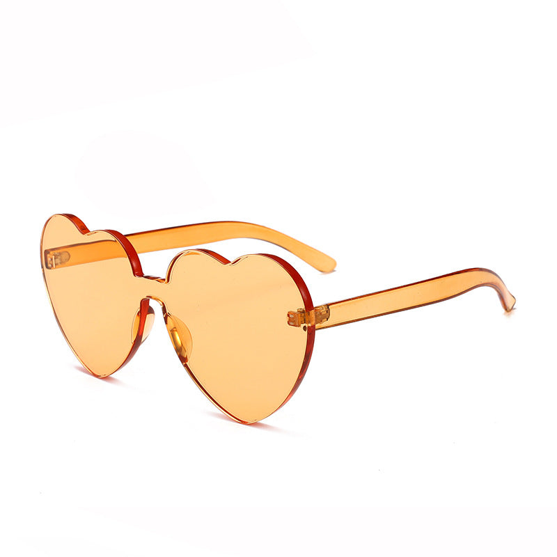 Damen Herzförmige Sonnenbrille mit stylishem Kunststoffrahmen Karnz