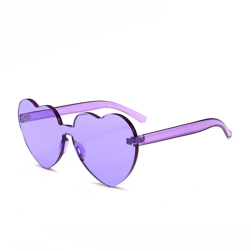 Damen Herzförmige Sonnenbrille mit stylishem Kunststoffrahmen Karnz