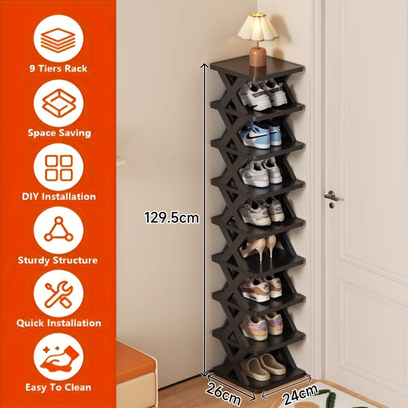 Schmales Schuhregal Turm | Karnz
