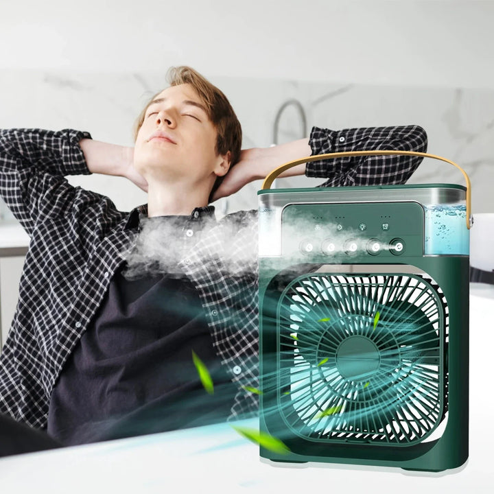 3-in-1 tragbarer Luftkühler mit Luftbefeuchter und LED-Nachtlichtern | Karnz
