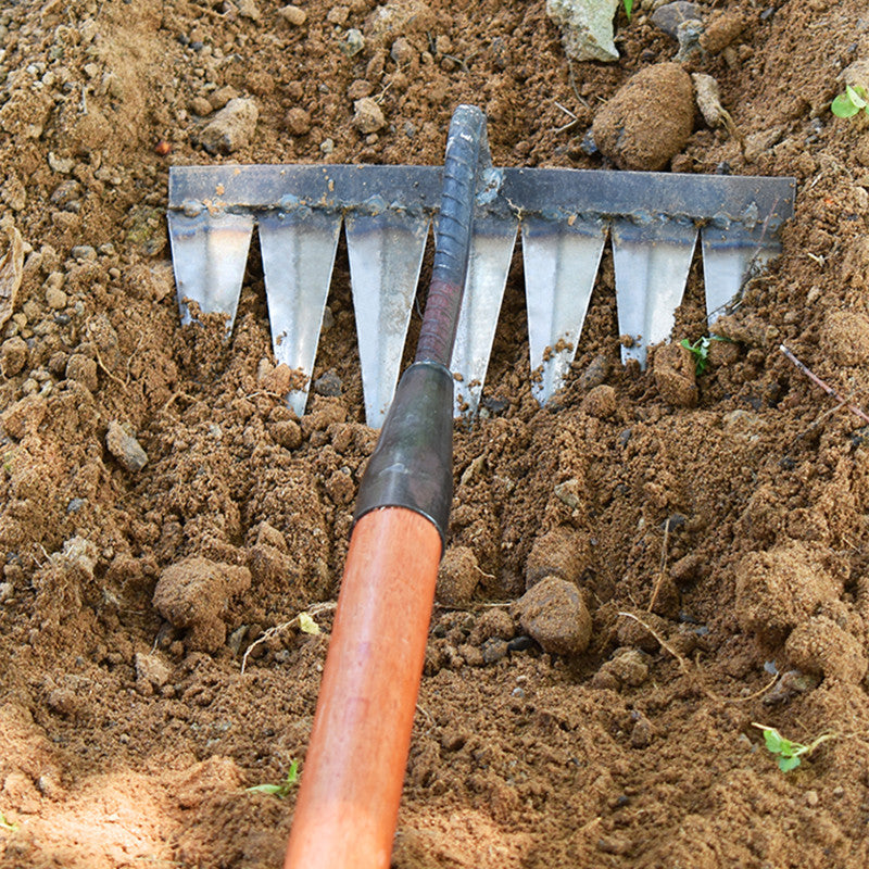 TuinGrijp Carbonstahl Unkrautgee geeigneter Rechen für Gartenpflege | Karnz