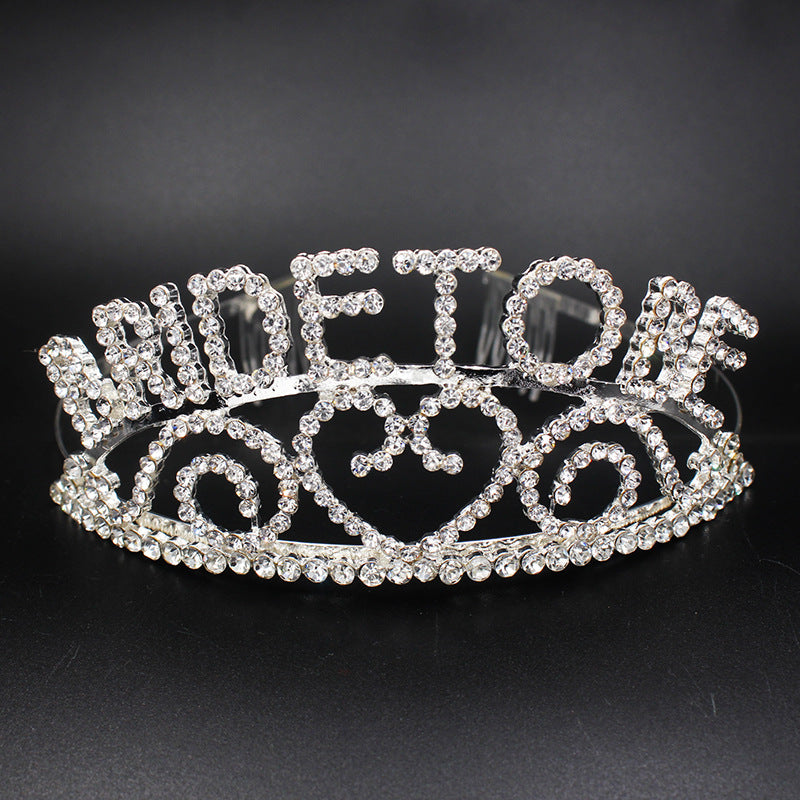 Damen Glitzernde Braut Tiara Karnz