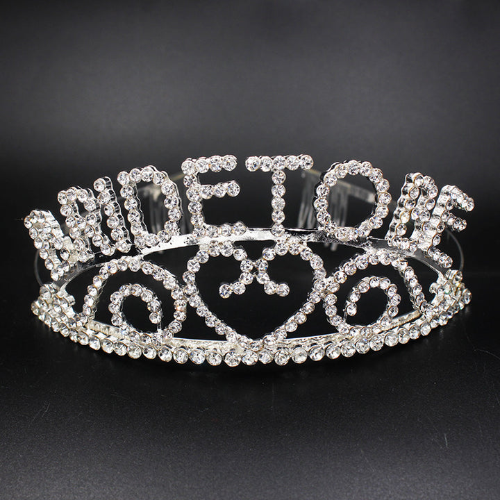 Damen Glitzernde Braut Tiara Karnz