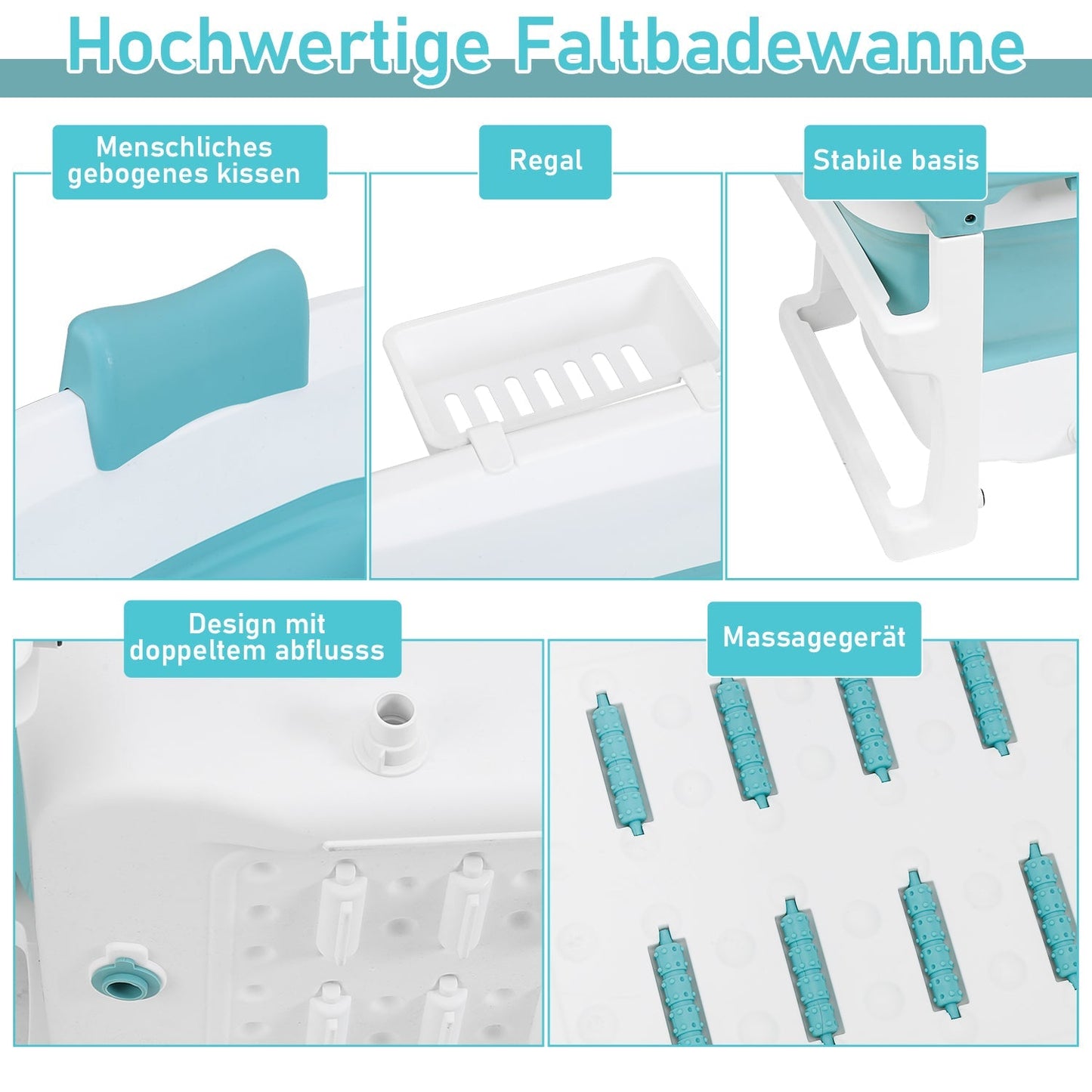 Faltbare Badewanne mit Abdeckung | Karnz