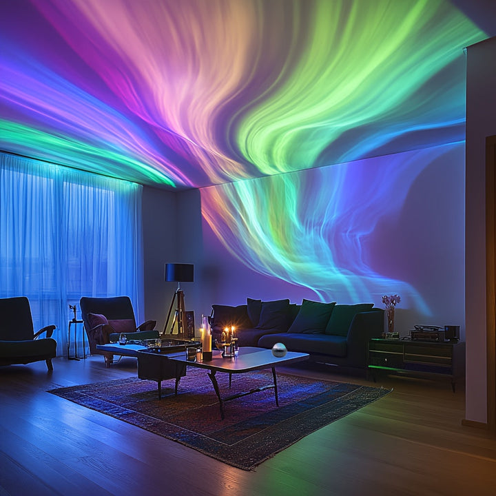 Sandsberg | Magischer Lichtshow-Projektor – Bezauberndes, farbenfrohes Sternenhimmel-Effekt