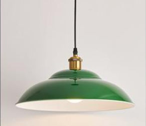 RetroDome Pendelleuchte im Industrie-Vintage-Stil | Grünes Eisenkuppel-Design | Einzelflammig | Rustikale Deckenbeleuchtung