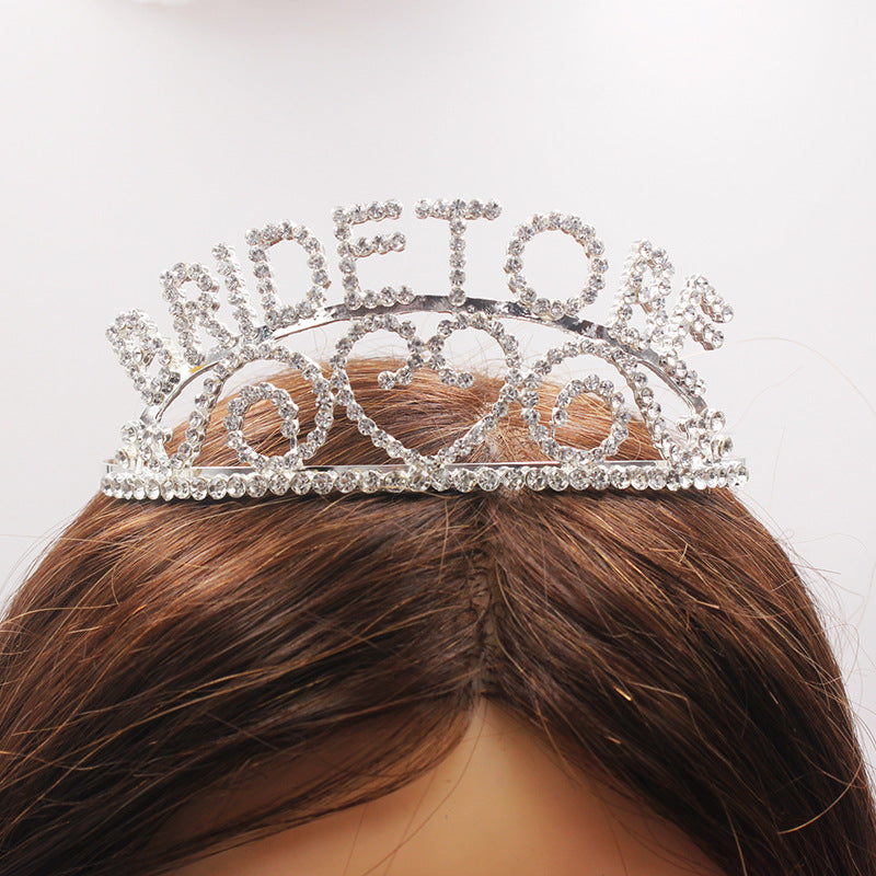 Damen Glitzernde Braut Tiara Karnz