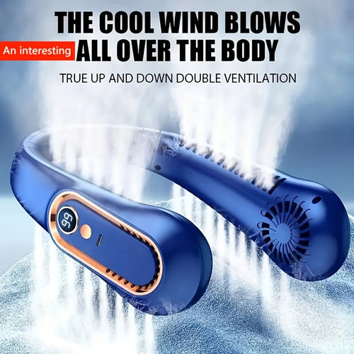 1pc Tragbarer USB-Kühler Ventilator mit 5 Geschwindigkeiten und digitaler Anzeige - Superstarke Technologie und bladeless Design für den Außenbereich | Karnz