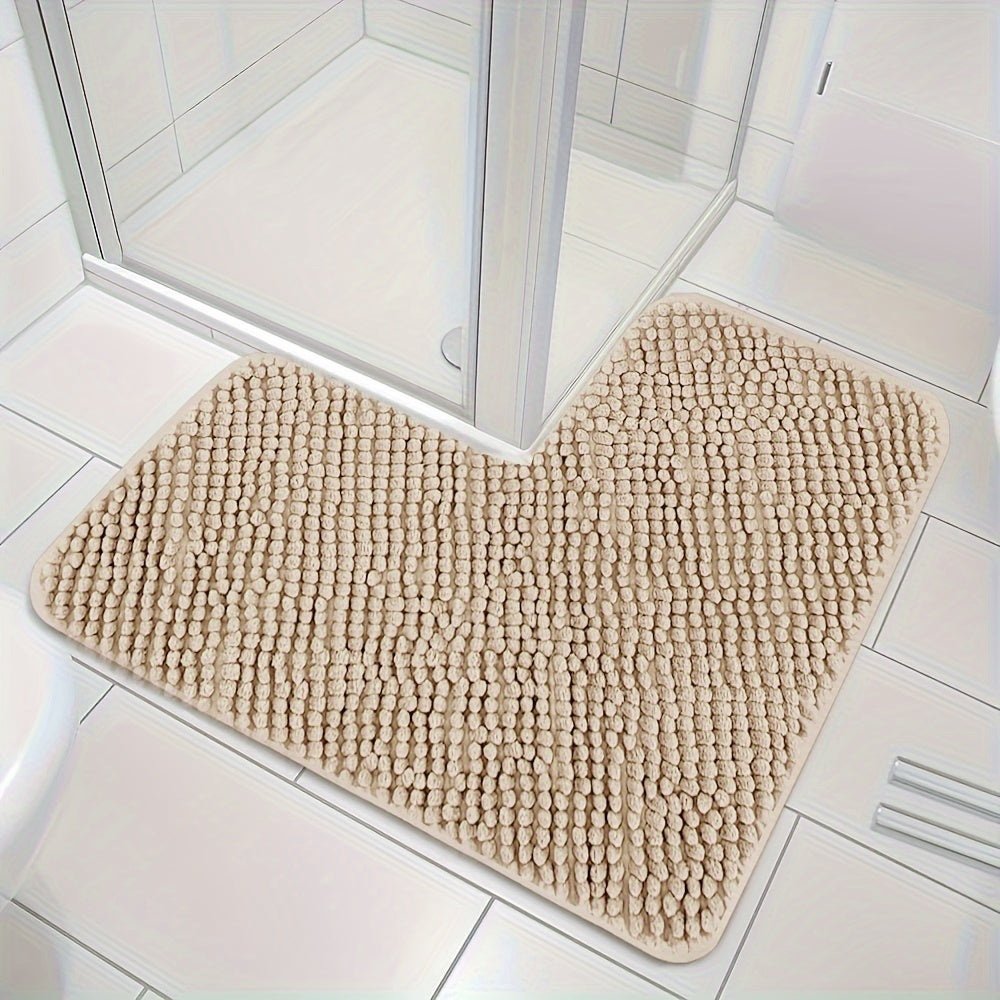 Karnz | Eck-Badematte Lunava | L-Form für Dusche & Ecke | Rutschfest & Weich | 40x40x80 cm