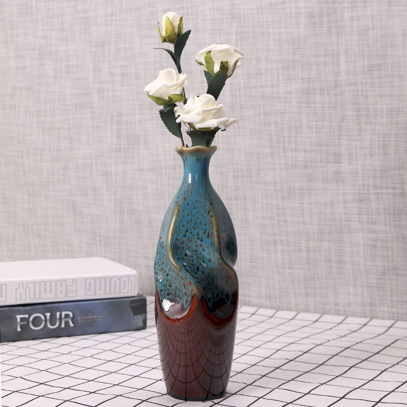 Artisanale Keramische Dekorative Flasche Vase Karnz