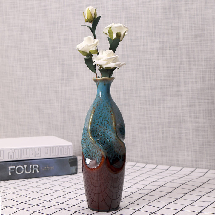 Artisanale Keramische Dekorative Flasche Vase Karnz