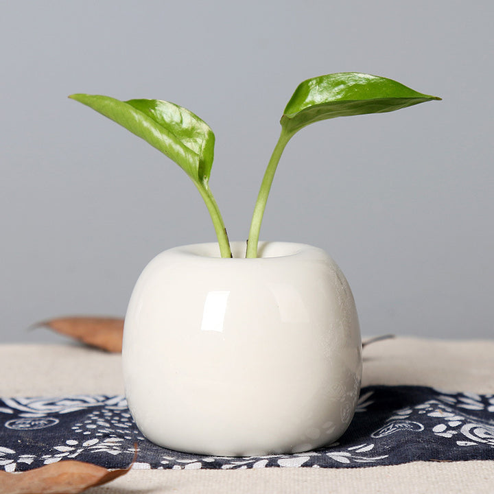 Künstlerischer Keramik-Apfel-förmiger Blumentopf Karnz