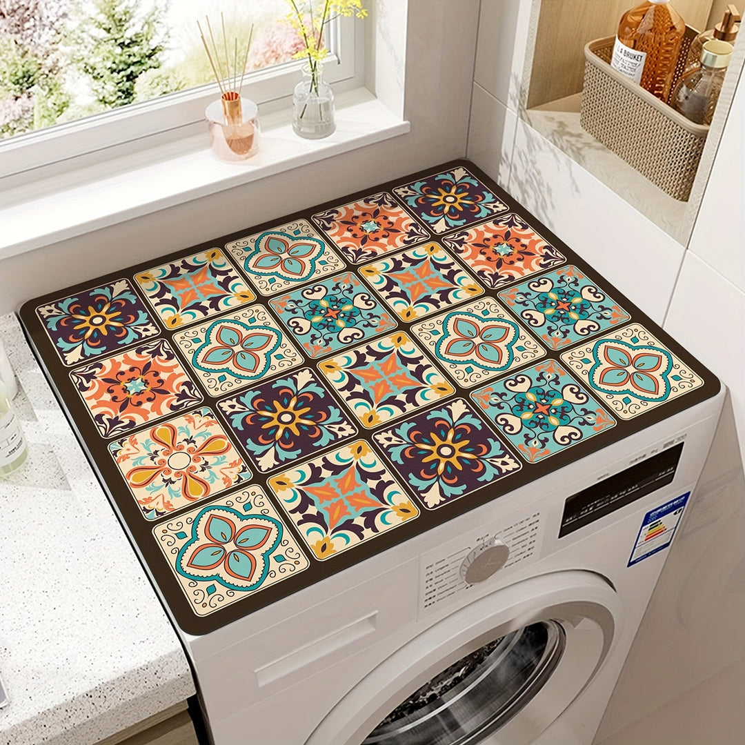 Waschmaschinen-Abdeckmatte Retro-Mosaik | Karnz