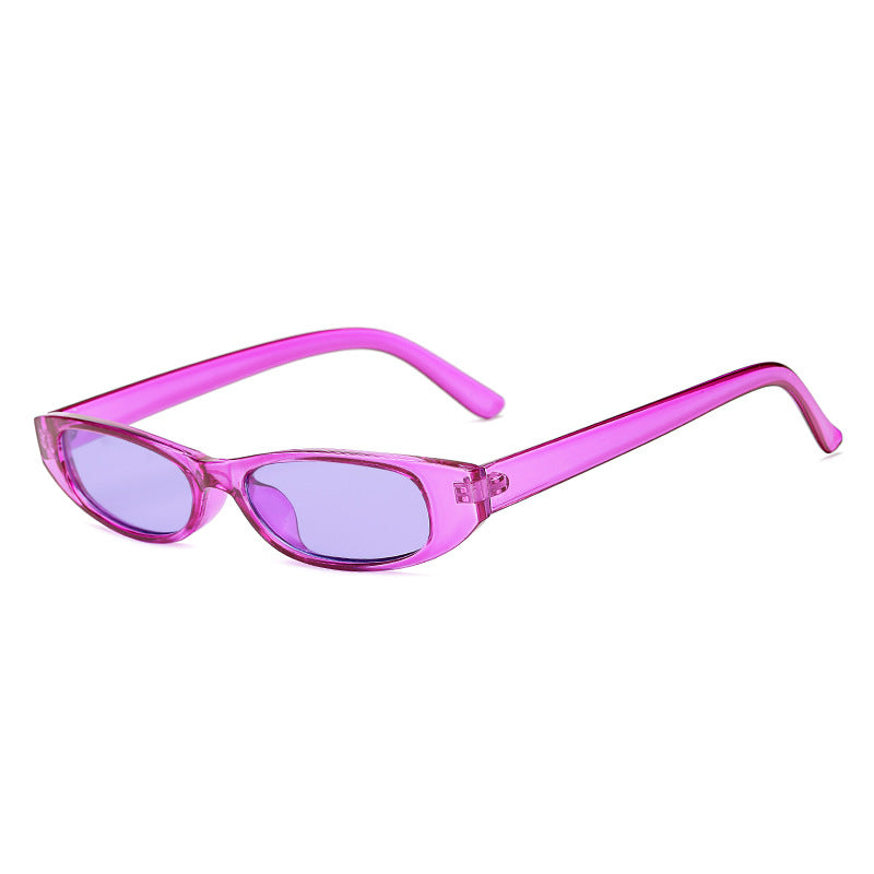 Damen schicke Sonnenbrille mit modernem Design und schmalem Rahmen Karnz