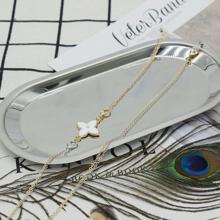Dual-Layered Floral Pendant Necklace Karnz