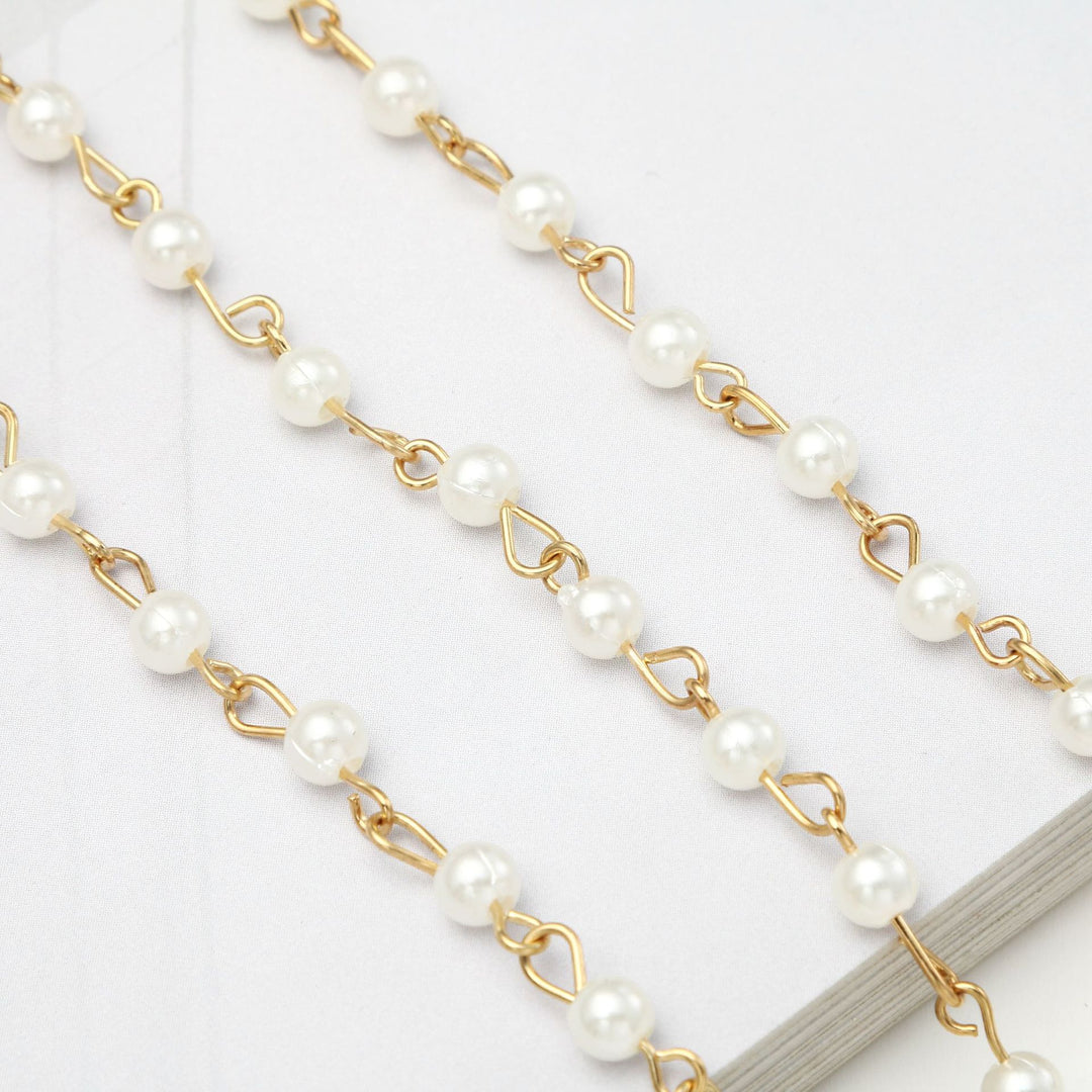 Elegante Perlen Brillen Kette Karnz