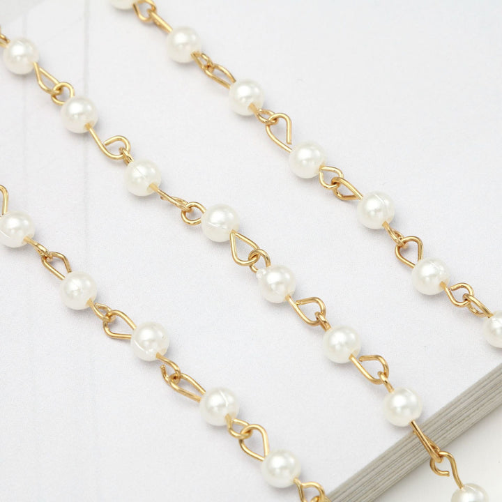 Elegante Perlen Brillen Kette Karnz