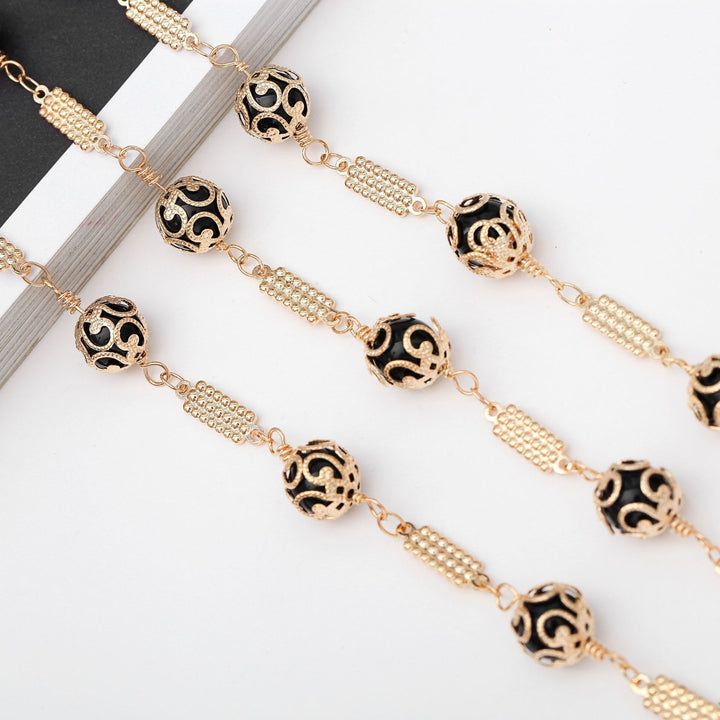 Elegante Perlen Brillen Kette Karnz