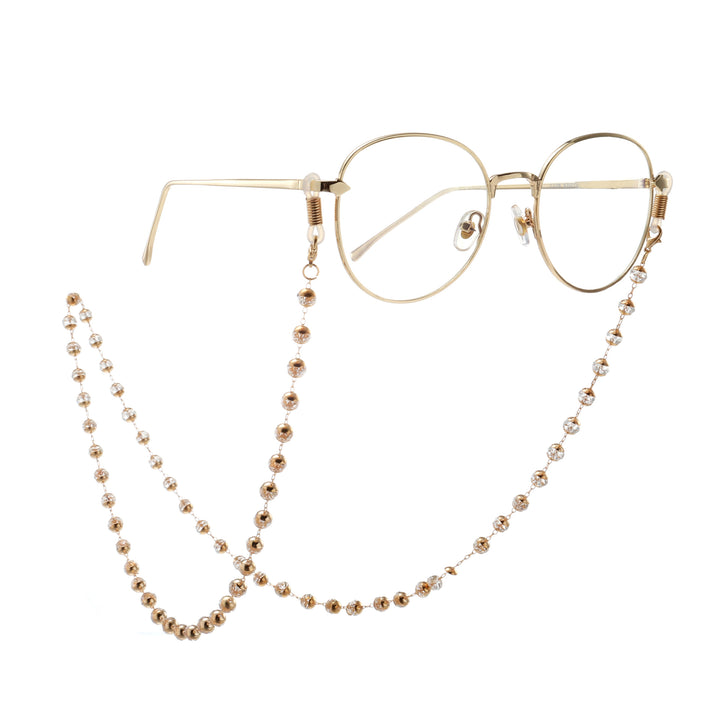 Elegante Kristall Brillen Kette Karnz