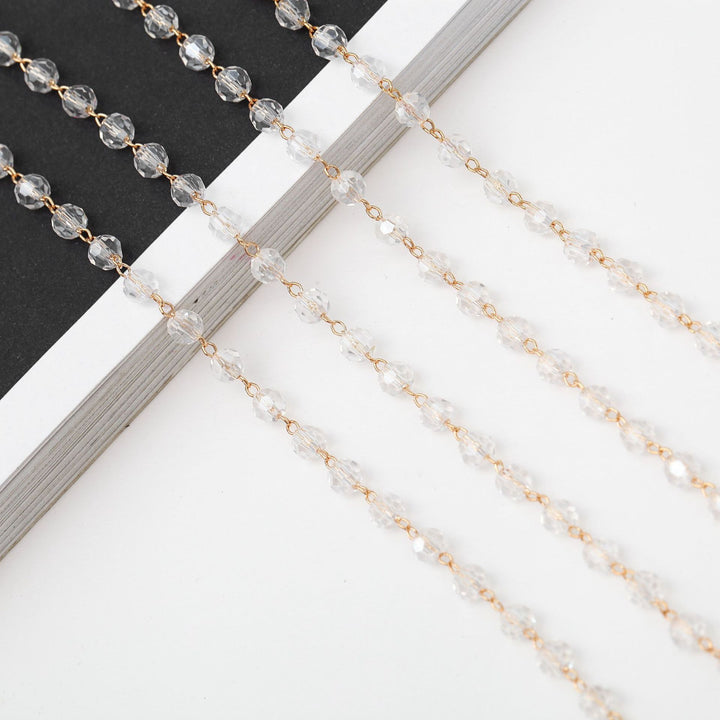 Elegante Kristall Brillen Kette Karnz