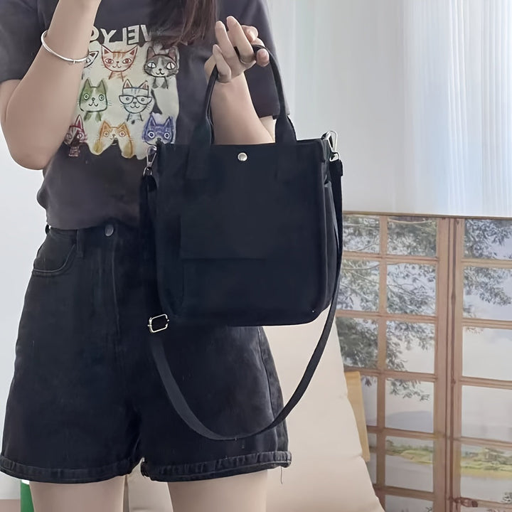 UrbanEase Canvas Slingbag – Weiße Schultertasche mit Magnetic Closure und verstellbarem Riemen | Karnz