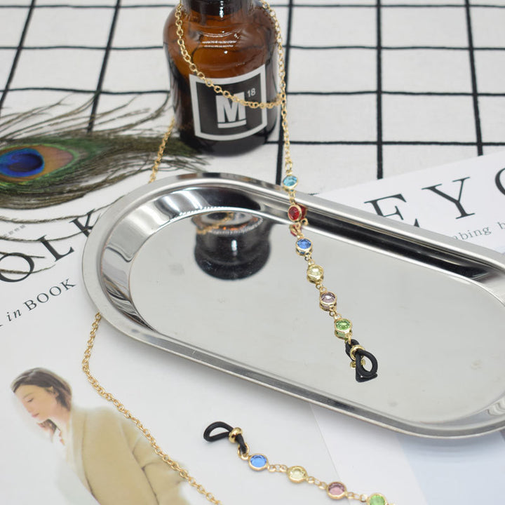 Elegante Edelstein Brillenketten Karnz