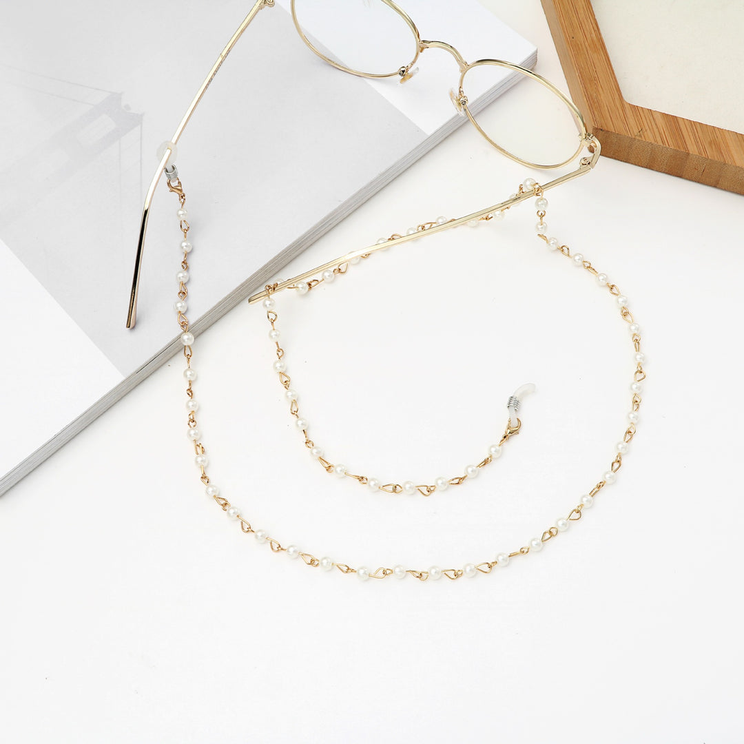 Elegante Perlen Brillen Kette Karnz