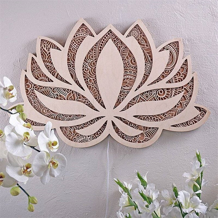 Spirituelle Lotus-Wandleuchte