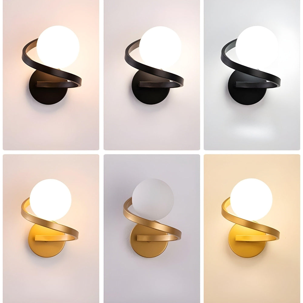 Spiral LED Wandleuchte mit modernem Design Karnz