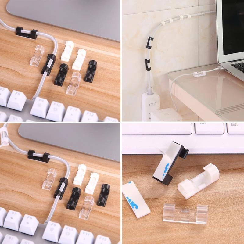 Selbstklebende Draht-/Kabelclips aus Kunststoff | Karnz
