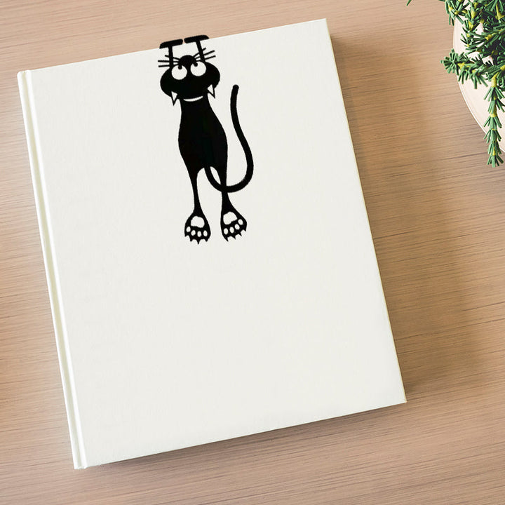 Ausschnitt Schwarze Katze Lesezeichen Karnz
