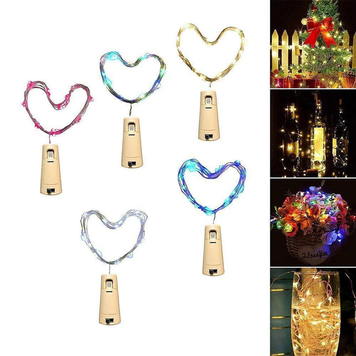 LED-Weinflaschenlichter Kork Nachtlicht DIY Decor Lift - Stück | Karnz