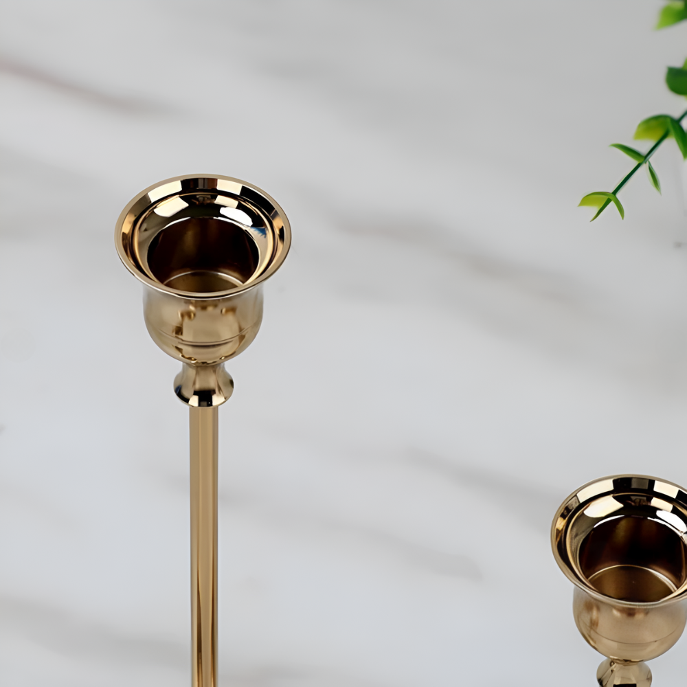 Gold Taper Kerzenhalter Set | Karnz