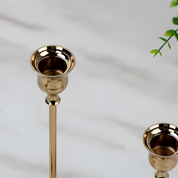 Gold Taper Kerzenhalter Set | Karnz