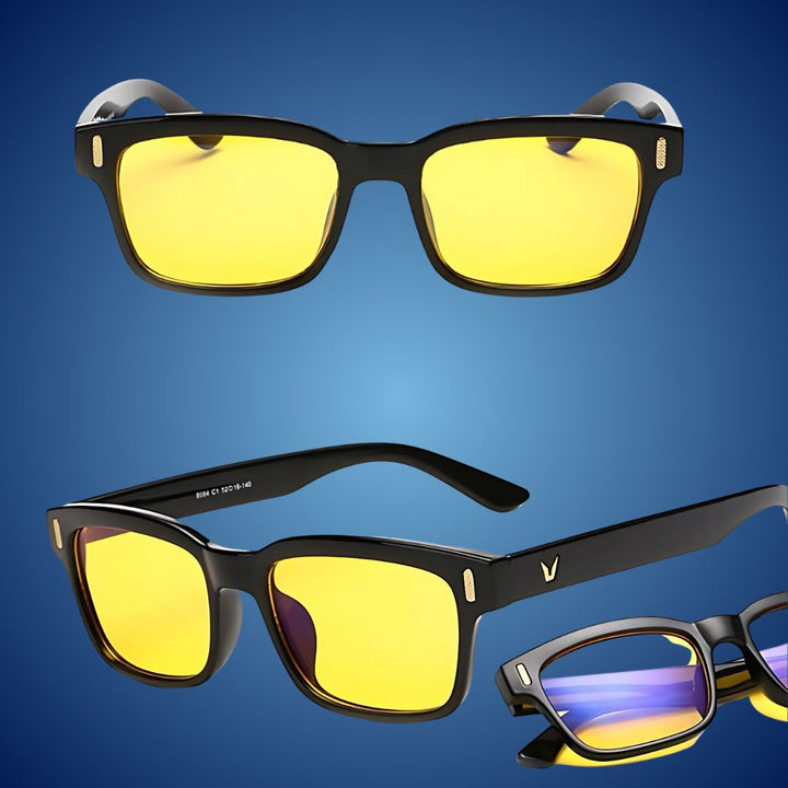 EyeShield Pro Blaulichtschutzbrille | Mit UV-Schutz - Reduziert Augenmüdigkeit - Verbessert die Schlafqualität - Lindert Augenmüdigkeit Karnz